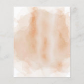 Boho Peach in Bloom Blume Babydusche (Rückseite)