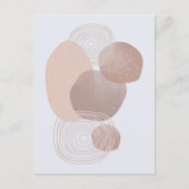 Boho Peach Pink Bio Shapes Karte (Vorderseite)