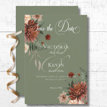 Boho Peach & Rust Blumenzage Grüne Hochzeit