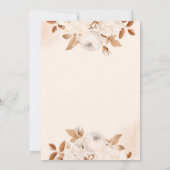 Boho Peach Terracotta Brautparty Einladung (Rückseite)