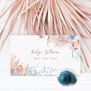Boho peach und Blue Visitenkarte