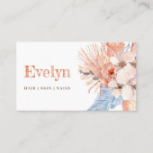 Boho peach und Blue Visitenkarte (Vorderseite)