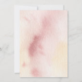 Boho Peach Watercolor Floral Graduation Party Einladung (Rückseite)