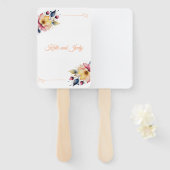Boho Peachy Floral Fächer (Vorne und Hinten)