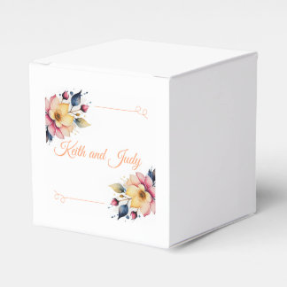 Boho Peachy Floral Geschenkschachtel