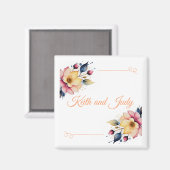 Boho Peachy Floral Magnet (Vorderseite/Rückseite)