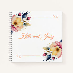 Boho Peachy Floral Notizblock