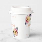 Boho Peachy Floral Pappbecher (Rechts)