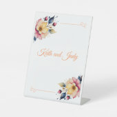 Boho Peachy Floral Sockelschild (Vorderseite)