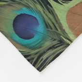 Boho Peacock Feathers Fleecedecke (Ecke)