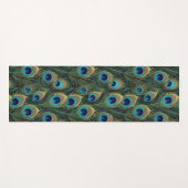 Boho Peacock Feathers Yogamatte (Vorderseite (Horizontal))