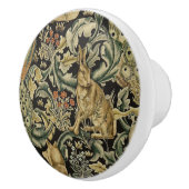 Boho Peacock Rabbit Hare Forest Animals Keramikknauf (Rechts)