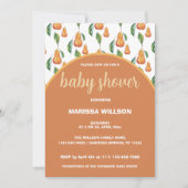 Boho Pear Watercolor Handgemalt Einladung (Vorderseite)