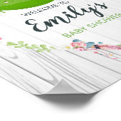 Boho Peas in einer Pod Baby Dusche Twins Begrüßung Poster (Ecke)