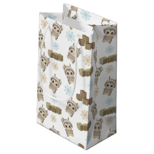 Boho Penguin and Snowflakes Baby Boy Kleines Gesch Kleine Geschenktüte