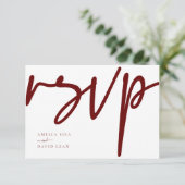 Boho Peonies Floral Wedding RSVP Karte (Stehend Vorderseite)