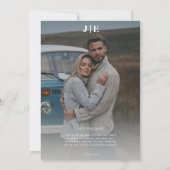 Boho Peony Botanical Foto Wedding Save The Date (Rückseite)