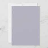 Boho Periwinkle Türkis Gemalte Hochzeit Einladung (Rückseite)