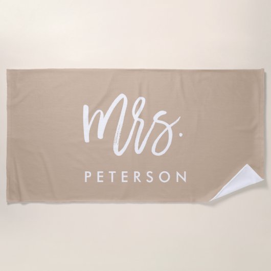 Boho Personalisiert Bachelorette Bride Honeymoon Strandtuch (Vorderseite)