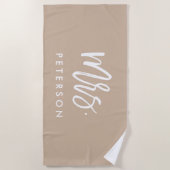 Boho Personalisiert Bachelorette Bride Honeymoon Strandtuch (Vorderseite)