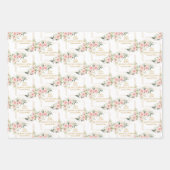 Boho personalisierte Erröten Rose Goldquinceanera Geschenkpapier Set (Vorderseite 2)