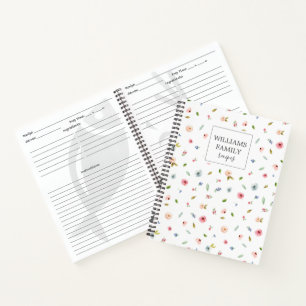 Boho Personalisierte Familie Rezept Buchen Sie bla Notizblock