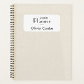 Boho Personalisierter Jahresplanner mit Individuel Planer (Vorderseite)