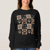 Boho Pet Paw Prüfmuster Sweatshirt (Vorderseite)