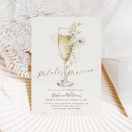 Boho Petals und Prosecco-Brautparty Einladung