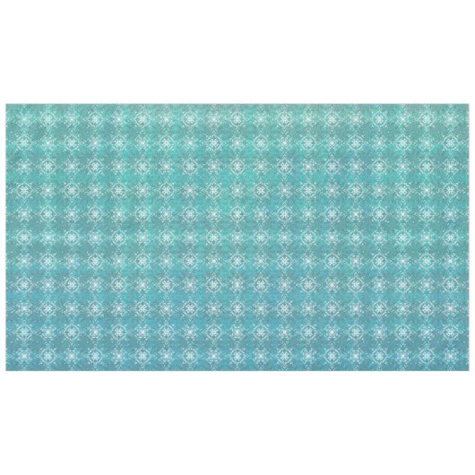 Boho Pfau Inspiration Türkis Tischdecke (Vorderseite (Horizontal))