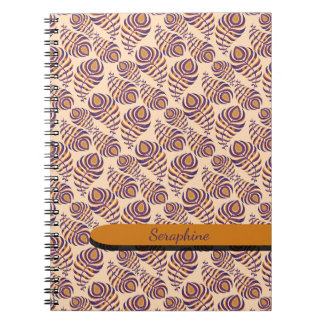 Boho Pfauenfeder Notizbuch Notizblock