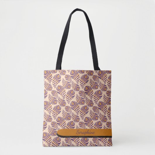 Boho-Pfauenfeder-Tasche Tasche (Vorderseite)