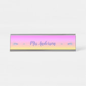 Boho-Pfeile mit zwei Vorhängen, Personalisierter S Schreibtischnamensplakette (Vorderseite )