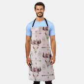 Boho Pfeile und Schädel, Aquarellmuster. Schürze (Getragen)