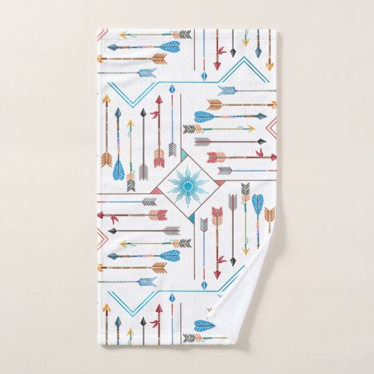 Boho Pfeile und Sun V11 ID748 Badhandtuch Set (Handtuch)