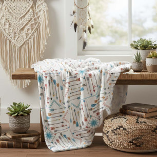 Boho Pfeile und Sun V11 ID748 Fleecedecke