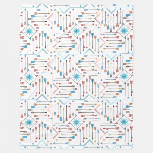 Boho Pfeile und Sun V11 ID748 Fleecedecke (Vorderseite)