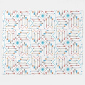 Boho Pfeile und Sun V11 ID748 Fleecedecke (Vorderseite (Horizontal))