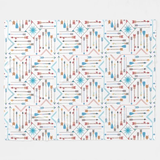 Boho Pfeile und Sun V11 ID748 Fleecedecke (Vorderseite (Horizontal))