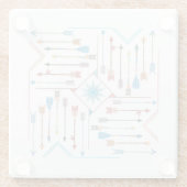 Boho Pfeile und Sun V11 Sq ID748 Glasuntersetzer (Rückseite)