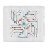 Boho Pfeile und Sun V11 Sq ID748 Schneidebrett (Vorderseite)