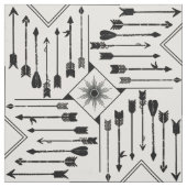 Boho Pfeile und Sun V12 Black ID748 Stoff (Muster)