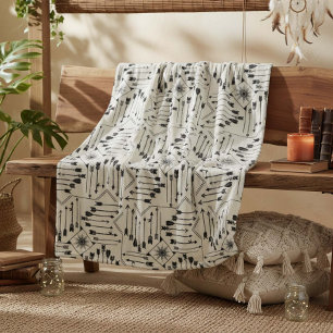 Boho Pfeile und Sun V12 ID748 Fleecedecke