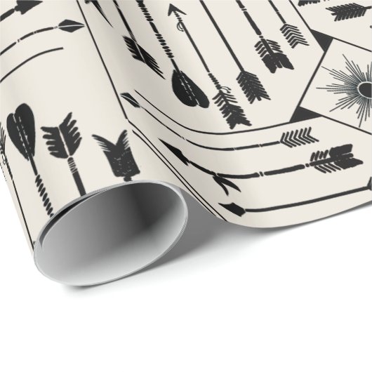 Boho Pfeile und Sun V12 ID748 Geschenkpapier (Rolleneckpunkt)