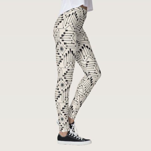 Boho Pfeile und Sun V12 ID748 Leggings (Rechts)