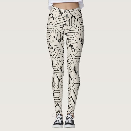 Boho Pfeile und Sun V12 ID748 Leggings (Vorderseite)
