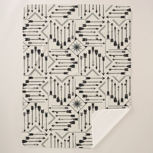 Boho Pfeile und Sun V12 ID748 Sherpadecke (Vorderseite)