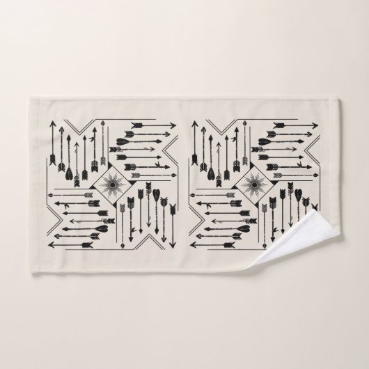 Boho Pfeile und Sun V12 Sq ID748 Badhandtuch Set (Handtuch)