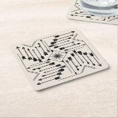 Boho Pfeile und Sun V12 Sq ID748 Rechteckiger Pappuntersetzer (angewinkelt)