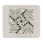 Boho Pfeile und Sun V12 Sq ID748 Schneidebrett (Vorderseite)